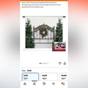 Kate 7x5 Christmas photo backdrop